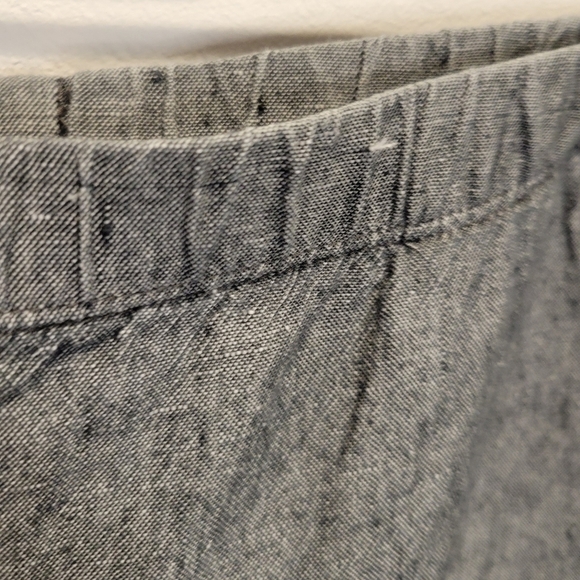 J jill love linen size mp gray linen pull on pants - Picture 3 of 7
